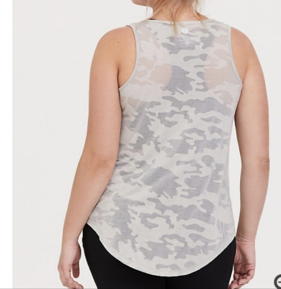 Torrid Active Camo burn out tank Grey Camo plus Size Size 2x - Picture 14 of 15
